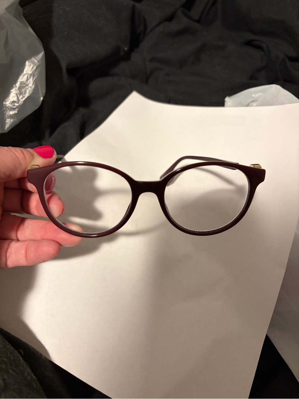 Women's Fendi Cat-Eye Reading Glasses in Deep Burgundy